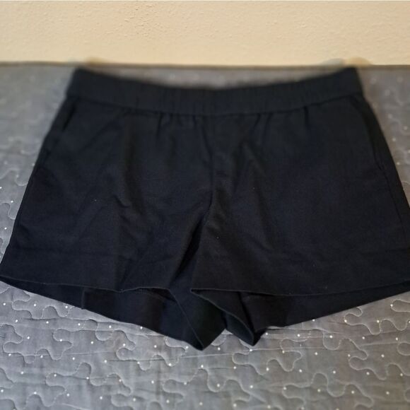 J. Crew navy pull on 100% cotton shorts size 12 - Picture 1 of 7